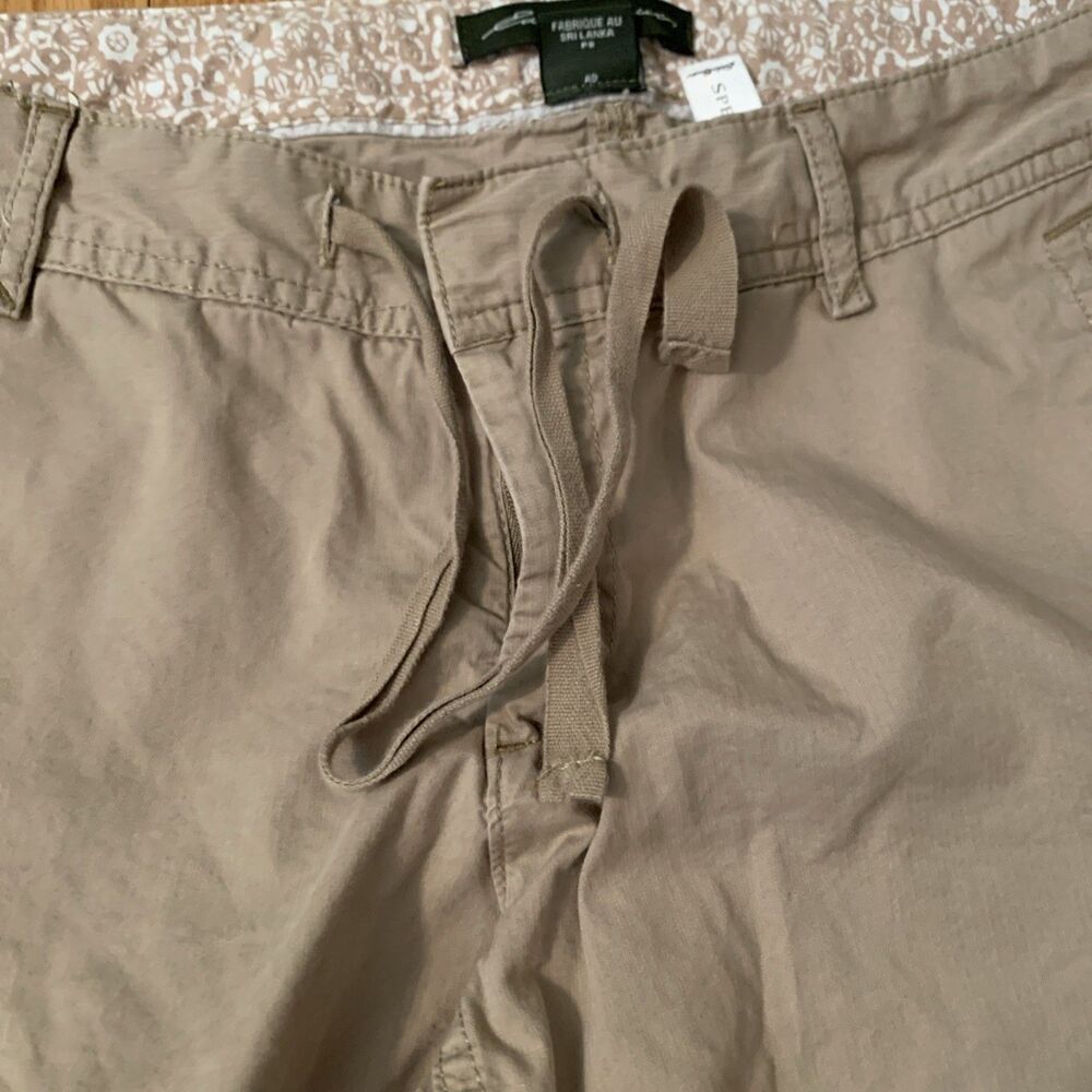 Eddie Bauer Capri Cargo Pants Womens 8P Petite Beige Outdoor Hiking 34x20.5 - Picture 12 of 12